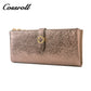 Factory hot selling new original crack bright leather wallet multi-card