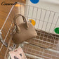 mini French sheep print shell bag handbag crossbody bowling leather shoulder small square bag female