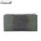 Genuine leather wallet for women, soft cowhide, long multi-functional tri-fold clutch