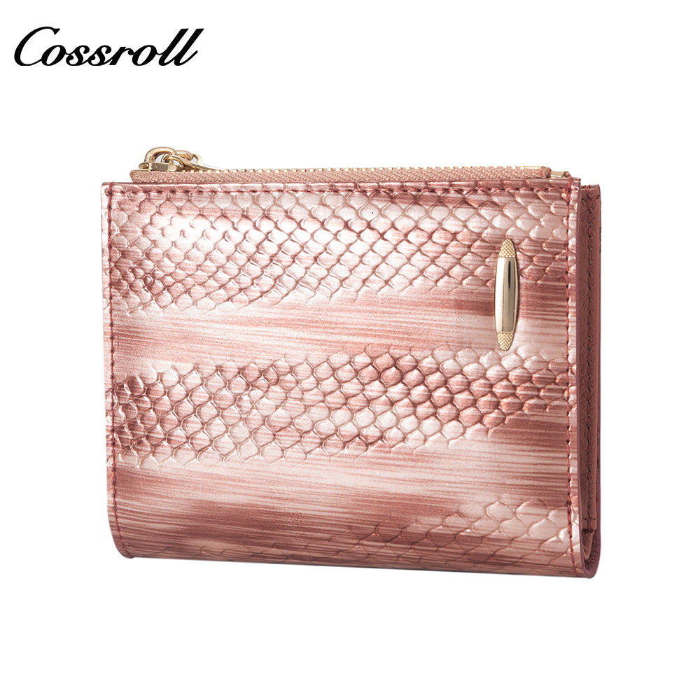 Factory Wholesale Price leather lady crocodile texture Genuine Leather