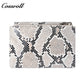 Manufacturers customized cross-border serpentine leather purse women's long cowhide women's purse multi-layer multi-card large capacity