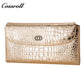 2024 New Design leather fasion slim wallet custom logo   crocodile texture Genuine Leather