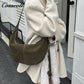 Cowhide Underarm Women's Crossbody Bag, High-End Fashion Suede Tote Bag