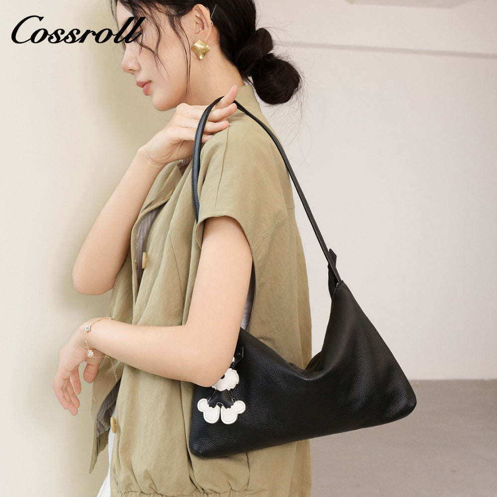 Genuine Leather Women's Bags Large Capacity Lazy Style Shoulder Armpit Bag
