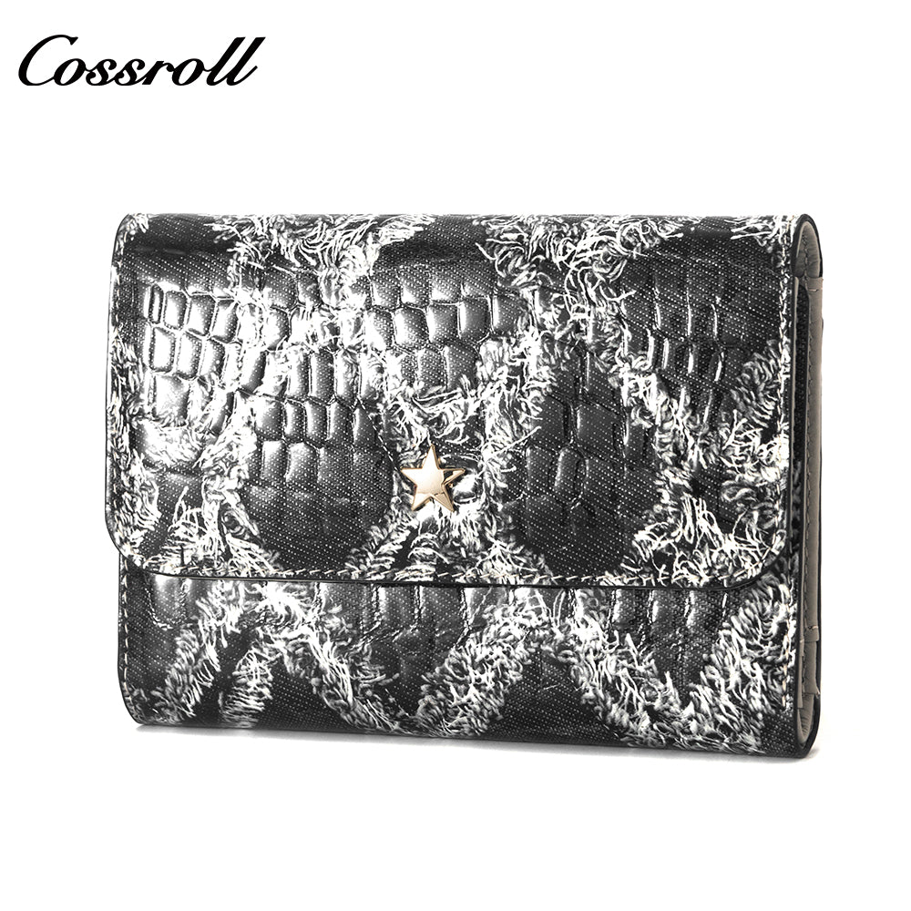 China Professional Customized luxury leather designer  crocodile texture Genuine Leather