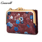 Leather women's purse Multi-functional pattern fashion short long cowhide wallet multi-card holding bag factory custom