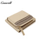 Women's Color Block Litchi Grain Cowhide Bifold Wallet, Minimalist Contrast Genuine Leather Card Holder, Small Bifold Purse with Zipper Coin Pocket