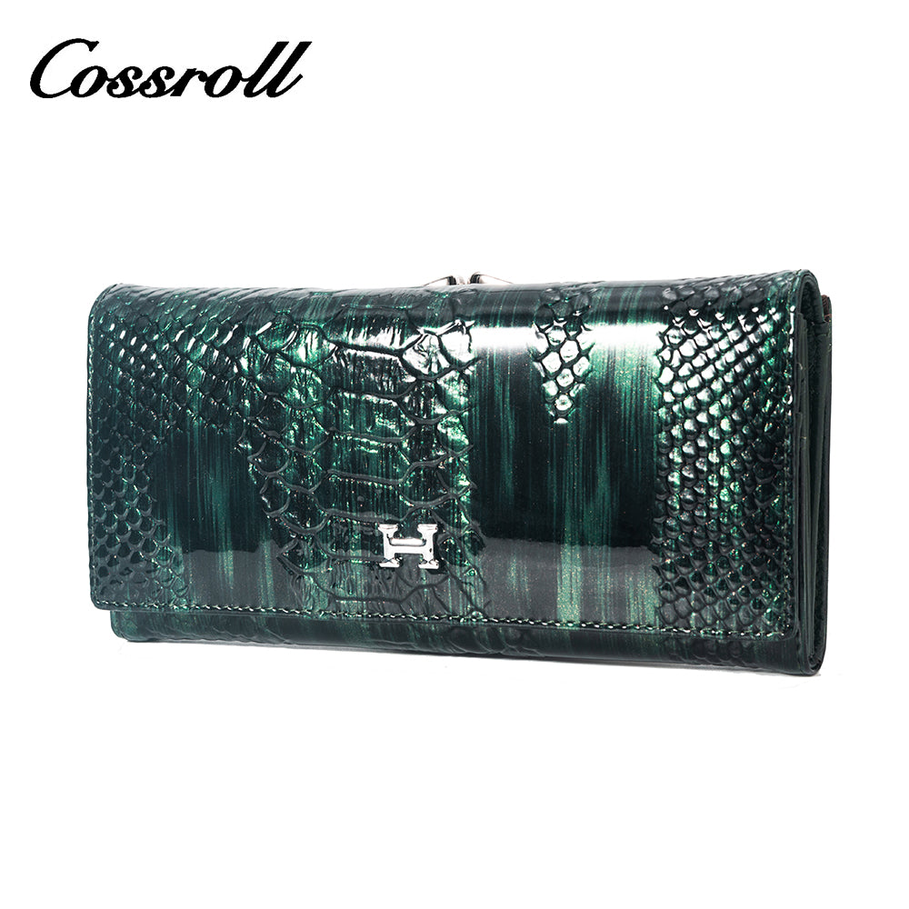 2023 Best New Products dark blue long leather wallet women With Top Selling