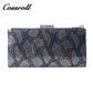 High Quality dark blue extra large women's leather wallets With High Material