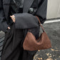 Premium sense of retro frosted deerskin velvet bag new niche underarm bag hundred trend fashion crossbody bag