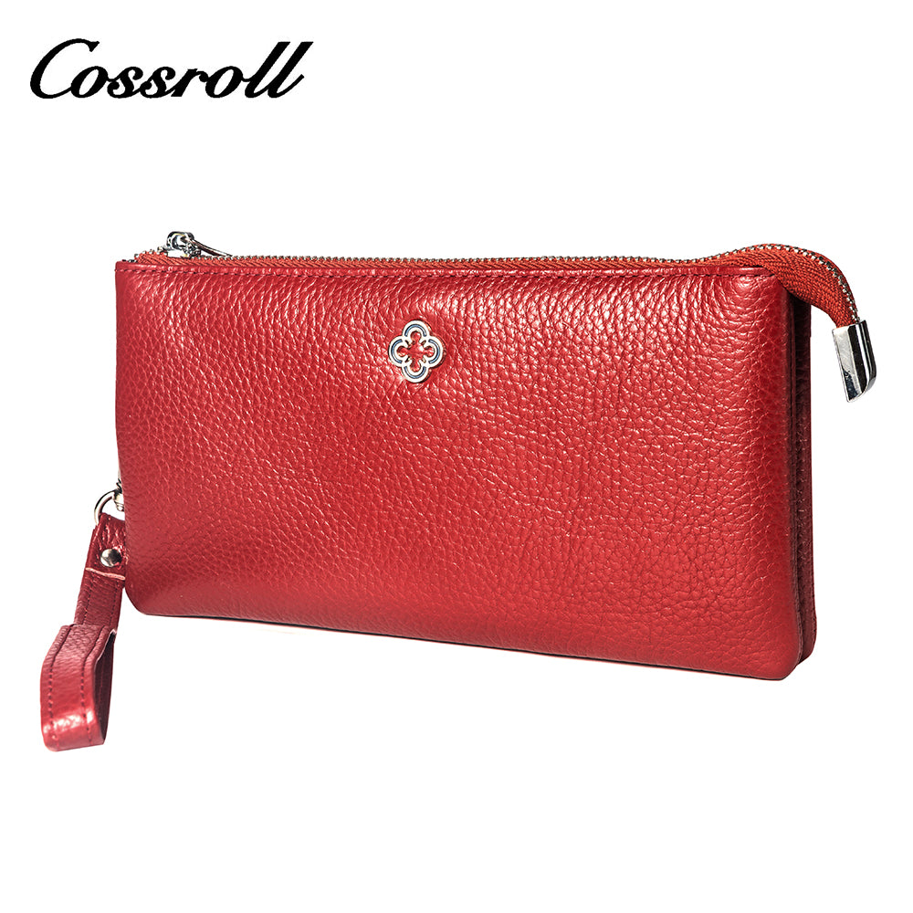 Stock Available full grain leather women's wallet With High Popularity