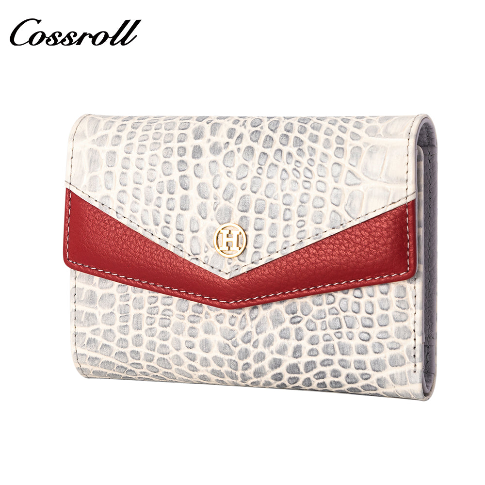 Best Selling Quality manufactory leather new wallet  crocodile texture Genuine Leather