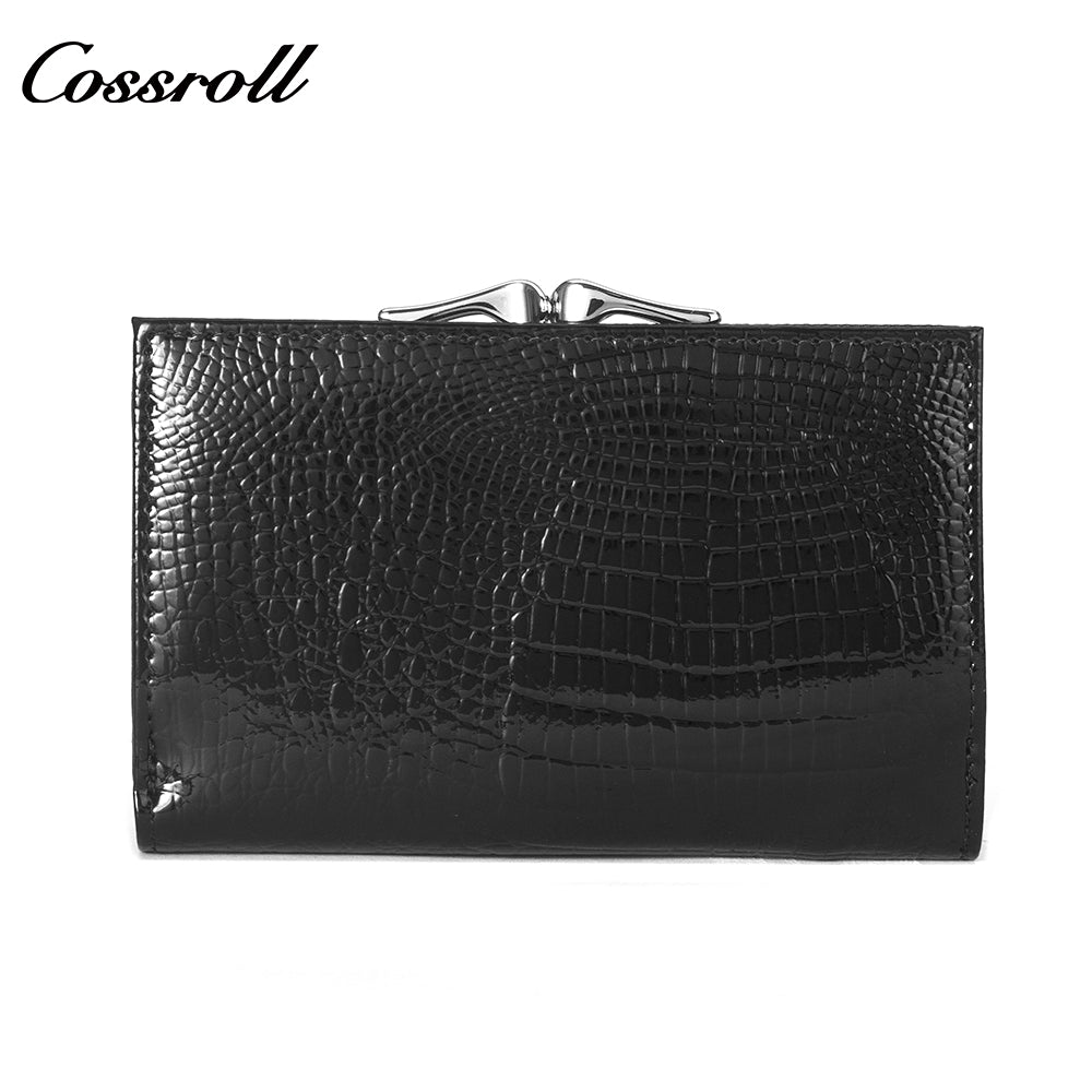 2024 Hot New Products real leather long   crocodile texture patent leather