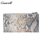 Women's Snake Skin Wallet, Fashionable Multi-Card Large Capacity Long Zipper Wallet