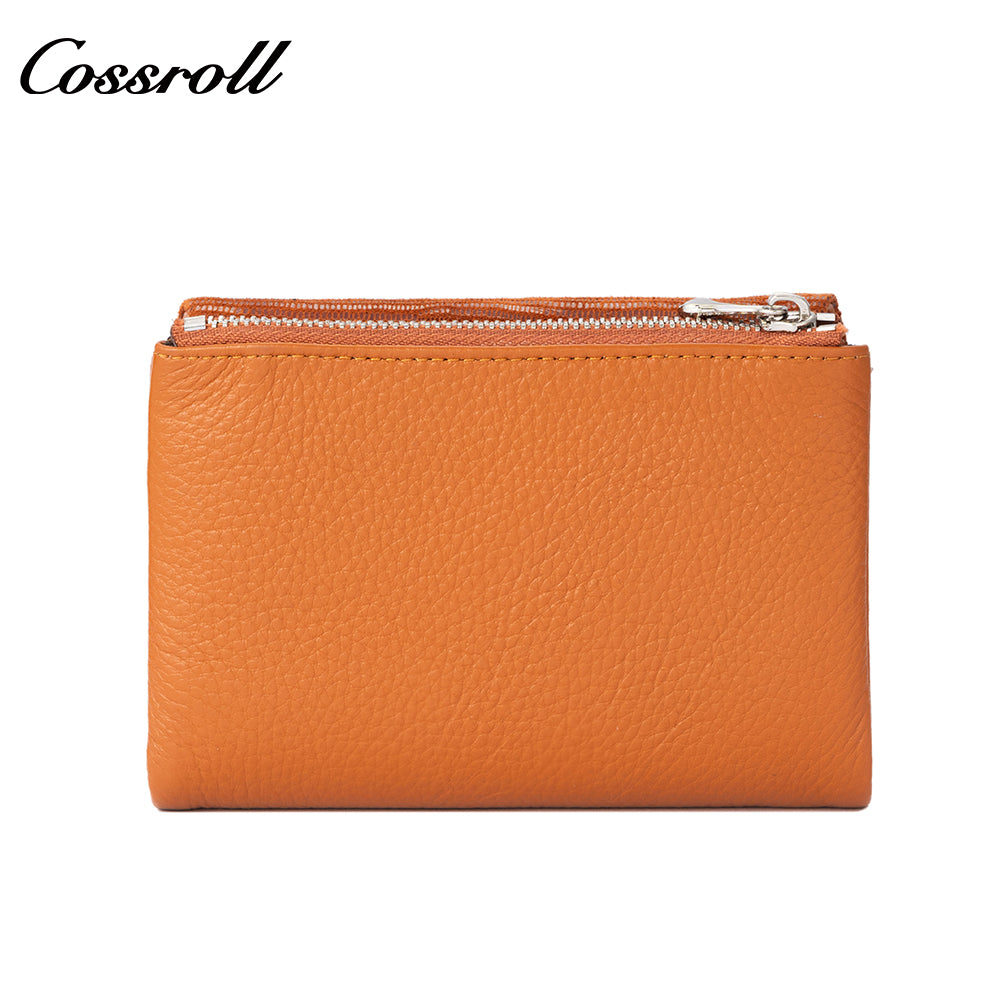 Women's Genuine Leather Coin Purse, Two-Tone Splicing, Multifunctional Card Holder