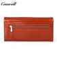 New leather women's long purse zipper wallet Large capacity waxed cowhide coin purse card bag factory custom