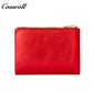 Women's Genuine Leather Wallet, European and American Style, Oiled Wax Leather, Zipper and Buckle, Fashionable Bill Purse