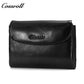 First layer soft cowhide three fold wallet small wallet Fashion leather short folding money wallet Feminine zipper coin purse