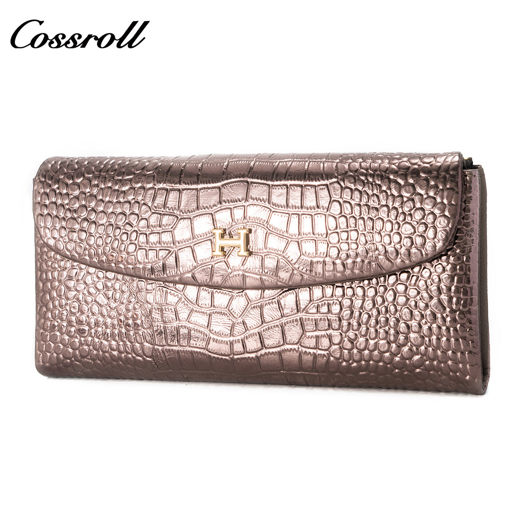 Free Sample Factory high unisex quality  crocodile texture Genuine Leather