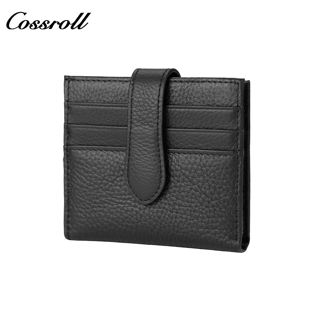 Women's genuine leather business card holder ID card holder credit card holder work ID holder wallet