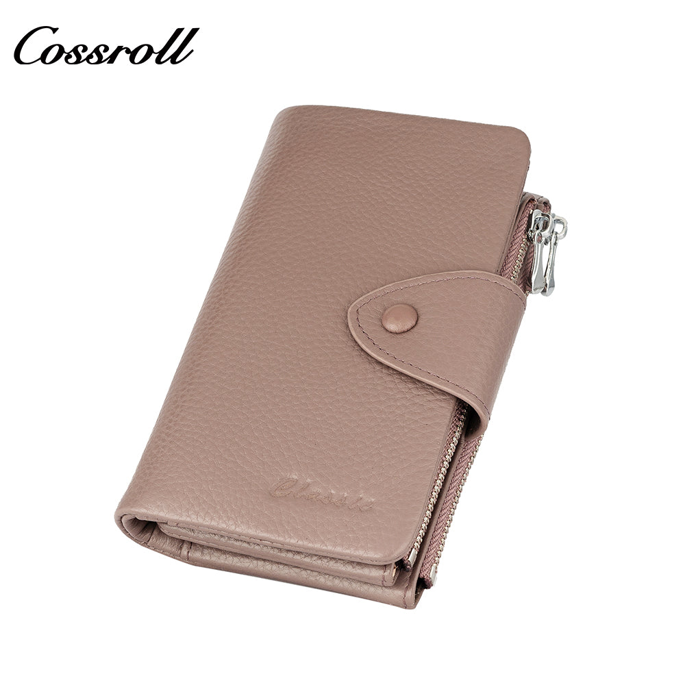 Wholesale High Quality  ladies purse  geniune leather wallet  Lychee leather