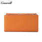 Women's Genuine Leather Coin Purse, Two-Tone Splice, Long, Large Capacity, Multi-Functional Card Holder