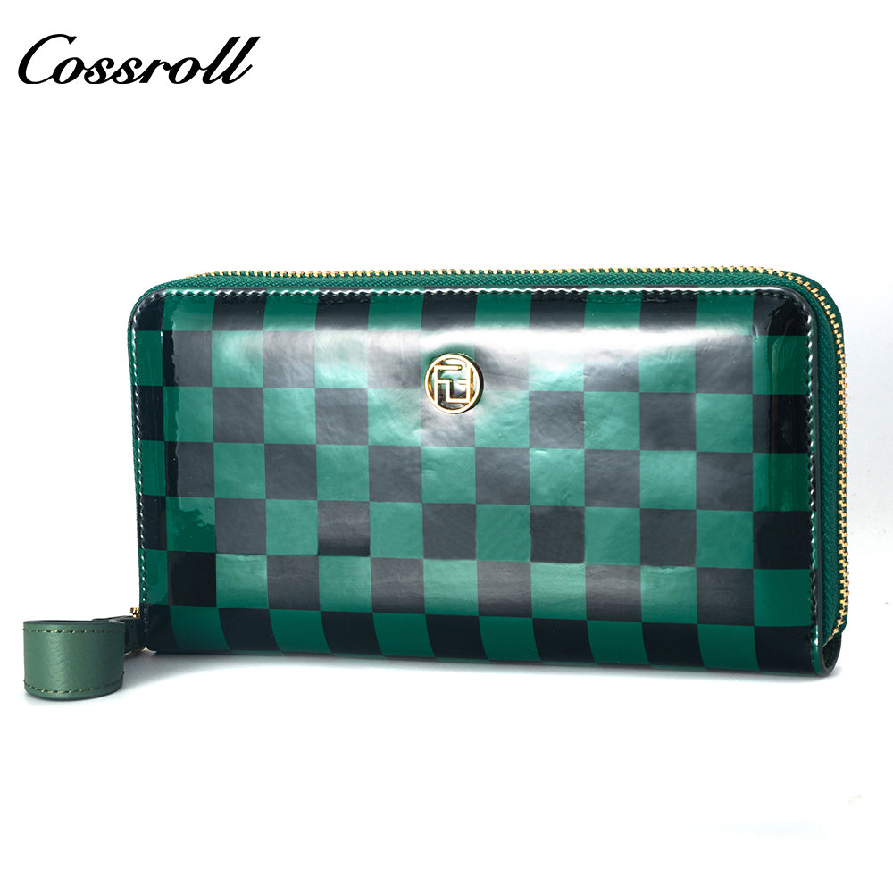 Customized High-End Leather Women's Wallets European market patent leather