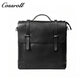 Genuine Leather Briefcase for Men, Large Capacity Laptop Handbag, Multi-Functional Business Commute Bag, Support Handheld / Shoulder / Crossbody / Backpack Carry