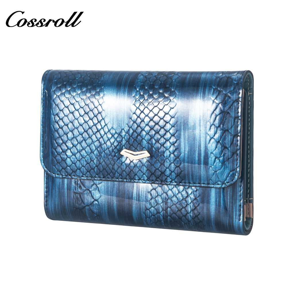 2023 Hot New Products real leather long   crocodile texture patent leather