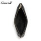 Genuine Leather Zipper Clutch, Minimalist Cowhide Pouch for Phone, Coins & Small Items