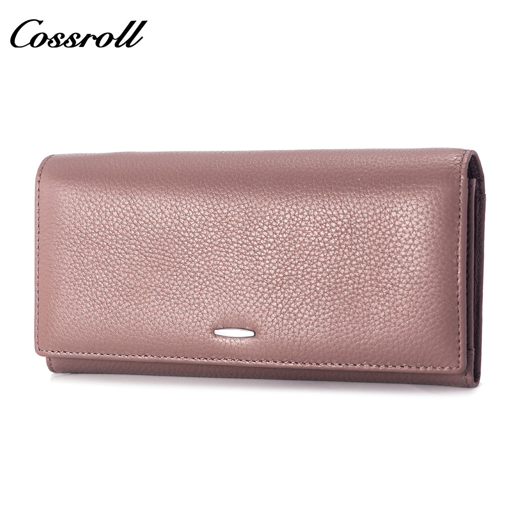 Innovative Design ladies purses multiple slots geniune leather wallet  Lychee leather