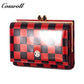 New factory custom leather money baotou layer cowhide change card bag patent leather holding women's purse custom