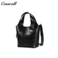 Women's Cowhide Commuter Hand Tote Bag, Minimalist Crossbody Bag with Adjustable Shoulder Strap