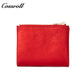 Women's genuine leather short wallet, European and American style, oil wax leather, fashionable billfold