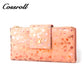 New factory custom printed leather money baotou layer cowhide change card bag cowhide hold women's purse custom