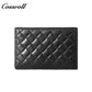 Diamond Quilted Genuine Leather Bifold Card Wallet, Multi-Layer Slots Portable Card Holder for Passport, ID Documents & Daily Cards