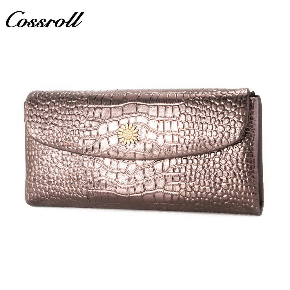 Free Sample Factory high unisex quality  crocodile texture Genuine Leather