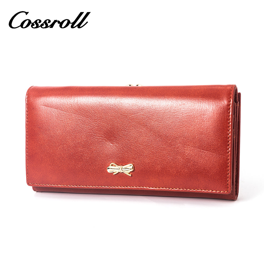 2023 Best New Products dark blue long leather wallet women With Top Selling