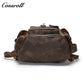 Large capacity backpack Outdoor travel leisure backpack Retro Top cowhide backpack Handmade top layer cowhide backpack Men's Crazy Horse Leather computer bag