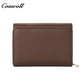 Genuine leather women's long wallet, tri-fold with clasp, simple and versatile women's clutch