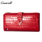 Comfortable New Design green personalised  crocodile texture Genuine Leather