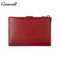 Women's leather cropped wallet, buckle wallet, versatile double-zip coin purse