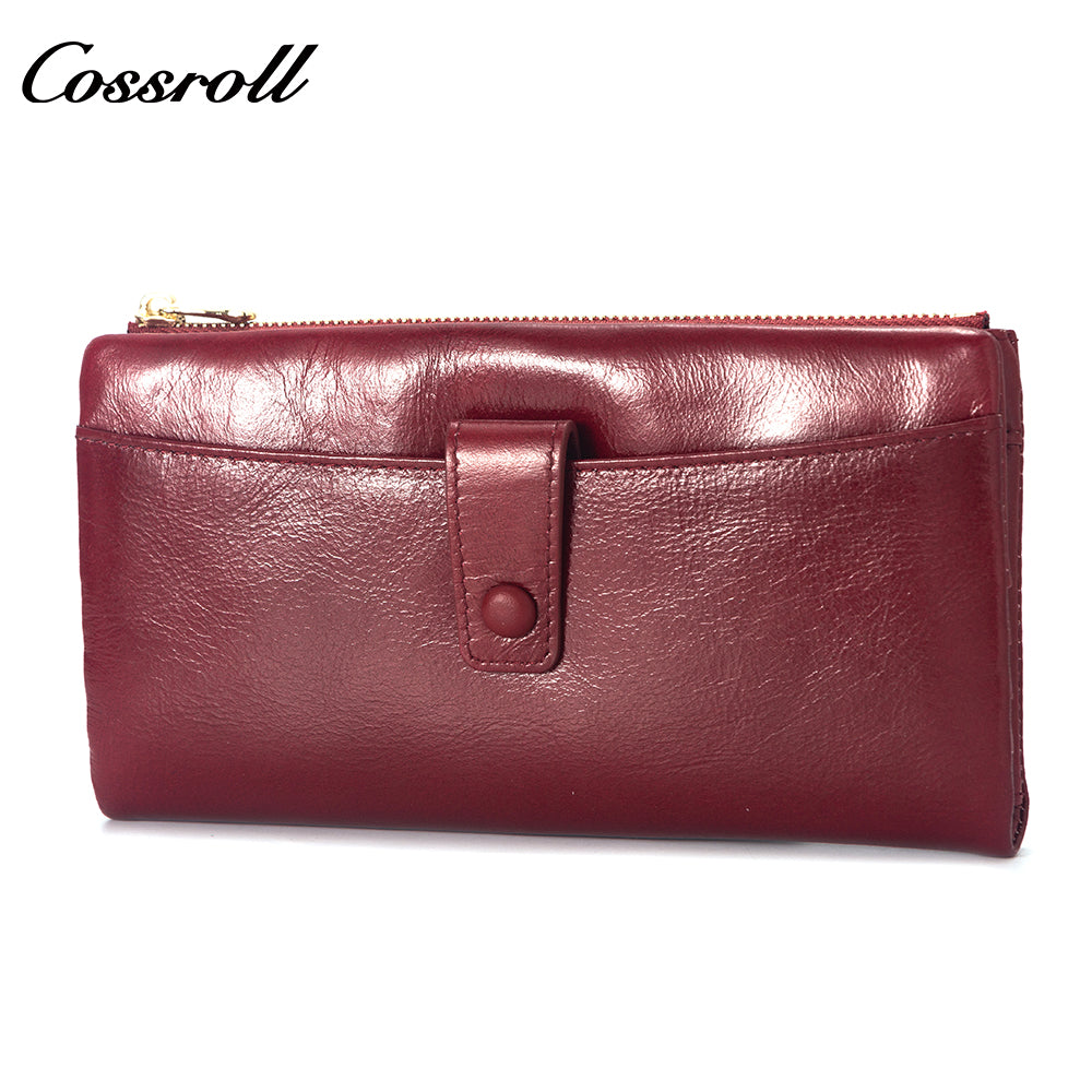 Customized Design Products wallets for women fashionable oil wax leather