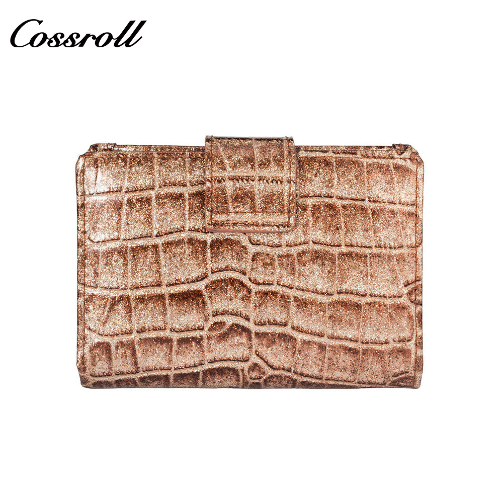 2024 new fashion crocodile purse women's large capacity buckle small purse purse card bag