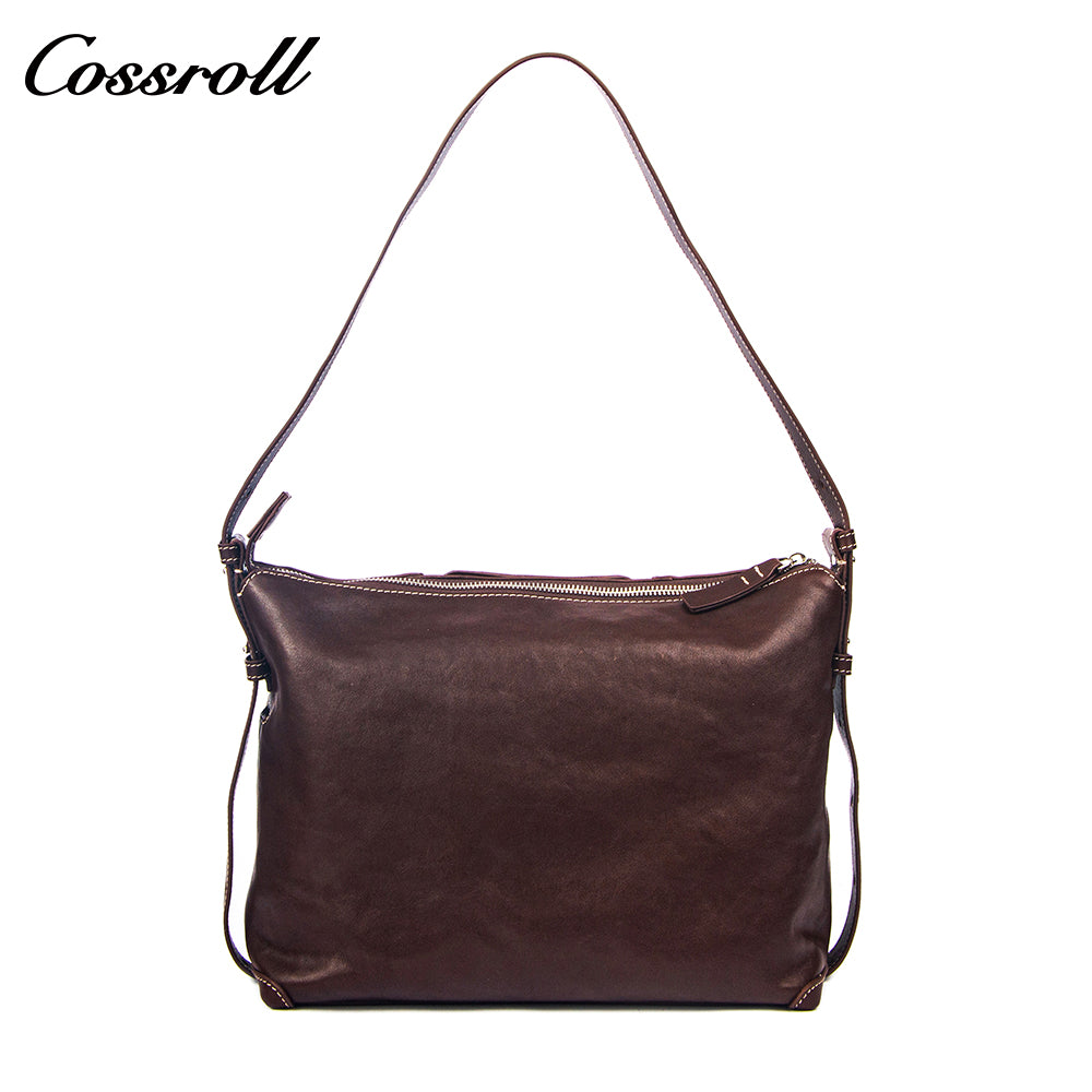 Genuine Leather Hobo Shoulder Bag for Women, Vintage Soft Leather Large Capacity Commuter Bag, Convertible Crossbody & Shoulder Bag