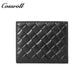 Diamond Quilted Genuine Leather Bifold Short Card Wallet, Multi-Slot Card Holder with Passport Pocket, Minimalist Bifold Purse for Daily Commute