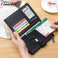 2024 new all-in-one leather passport bag for men and women anti-theft brush ultra-thin ticket clip card bag