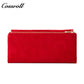 Matte Suede Magnetic Snap Long Women's Wallet with Multiple Card Slots Clutch