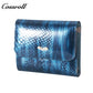 Factory custom purse Women's short long patent leather all-in-one leather triple fold multi-card cowhide wallet multi-function card bag