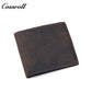 Men's Crazy Horse Leather Wallet, Large Capacity, Multiple Card Slots, Simple Short Design